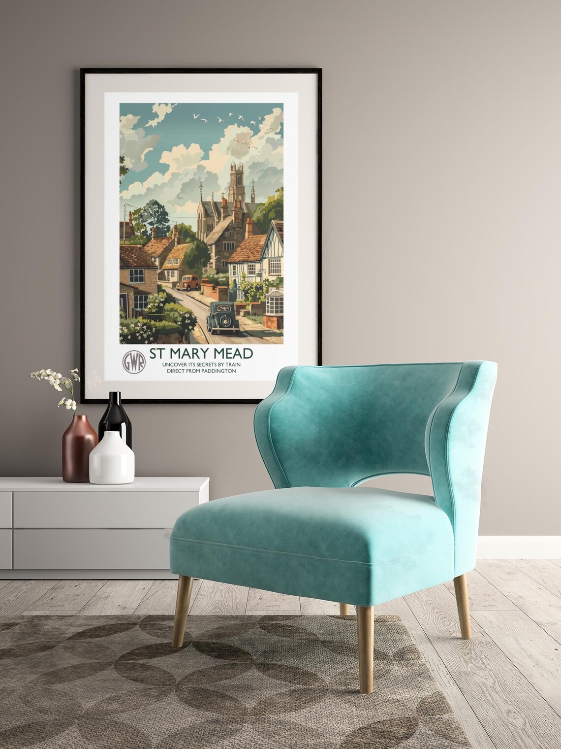 Agatha Christie's St Mary Mead Vintage Travel Poster - Image 2