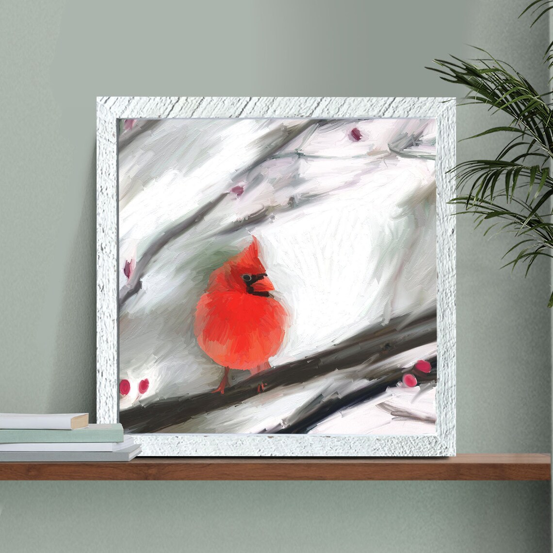 Cardinal Watercolor Wildlife Art Print for Walls - Image 3