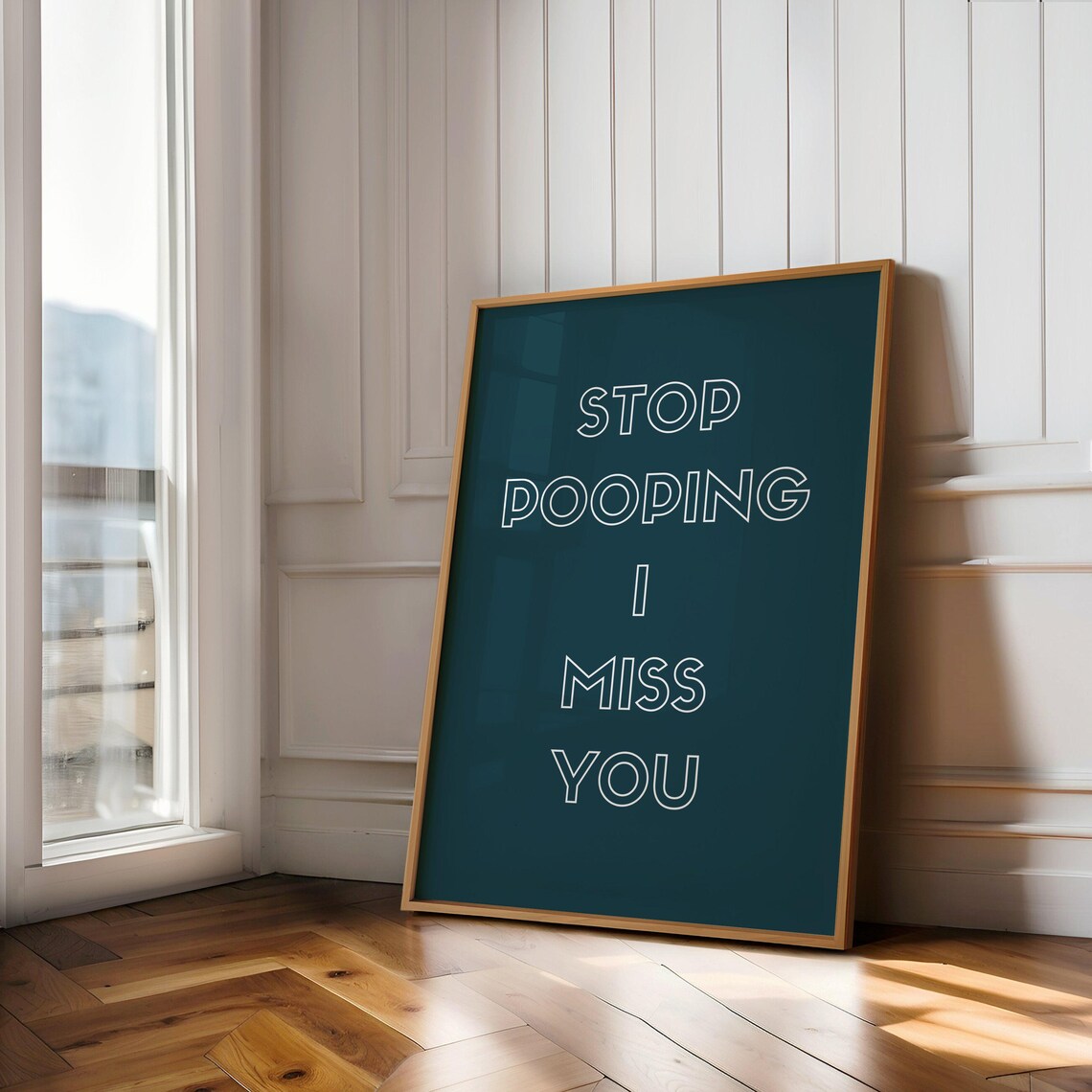 Stop Pooping, Miss You Bathroom Humor Poster - Image 4