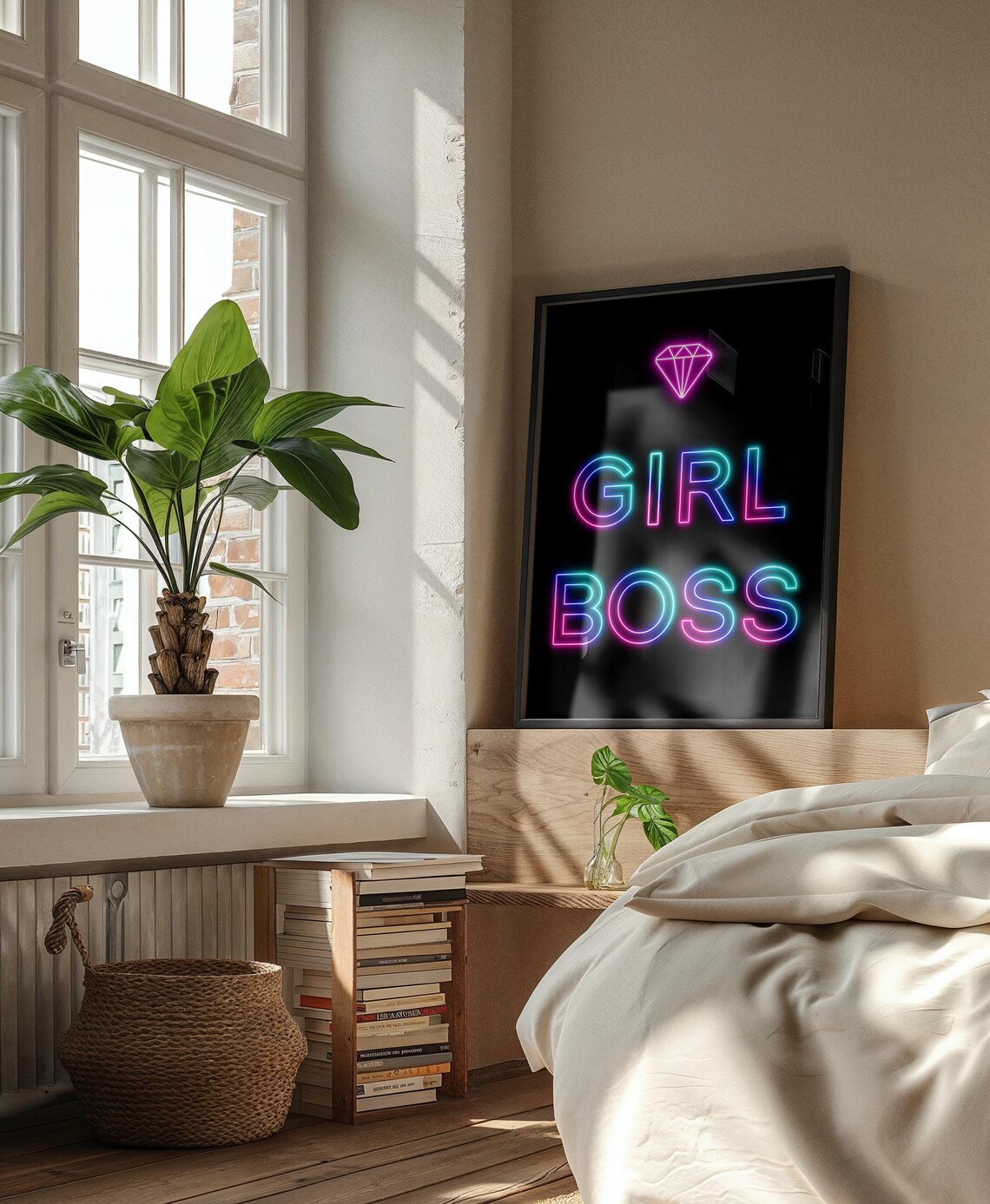 Girl Boss Art Girl Power Motivational Art Inspirational Wall Art Typography Art Phrase Saying Art Decor - Image 2