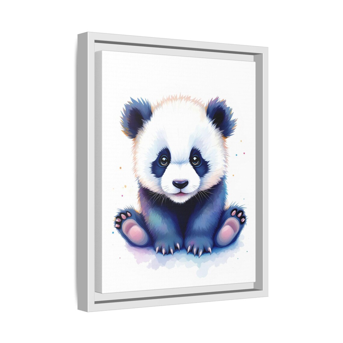Adorable Baby Panda Watercolor Cute Animal Nursery Art Poster - Image 2