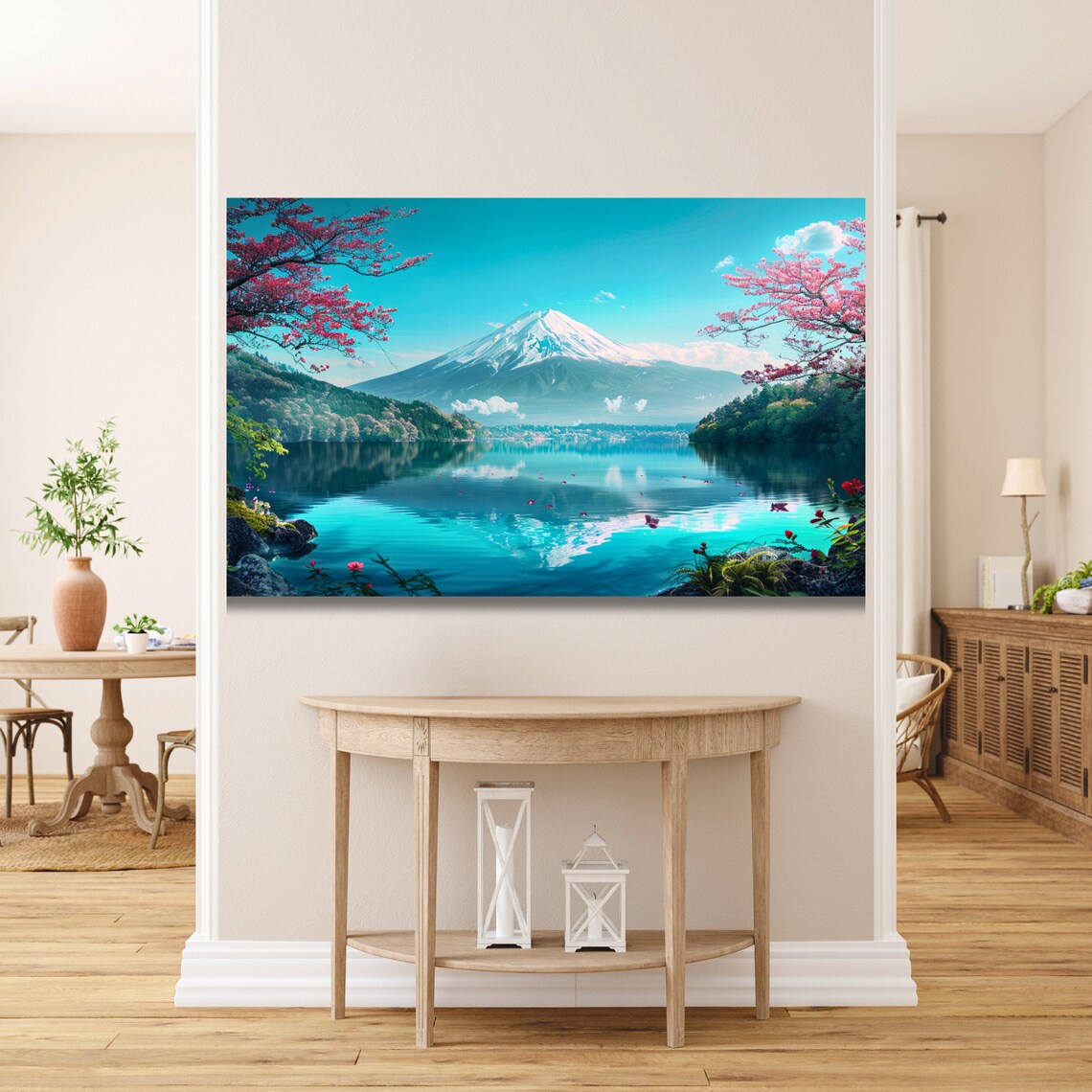 Mount Fuji Japanese Mountain Landscape Art Print - Image 2