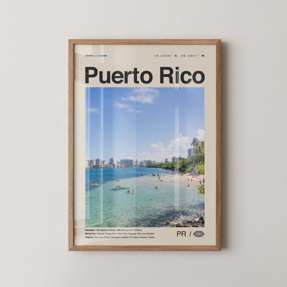 Puerto Rico Print No 1 Wall Art Poster Photo Decor San Juan