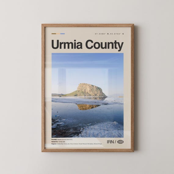 Urmia County Print Wall Art Poster Photo Takhtesuleiman Urmias Red Church Shahrchay River