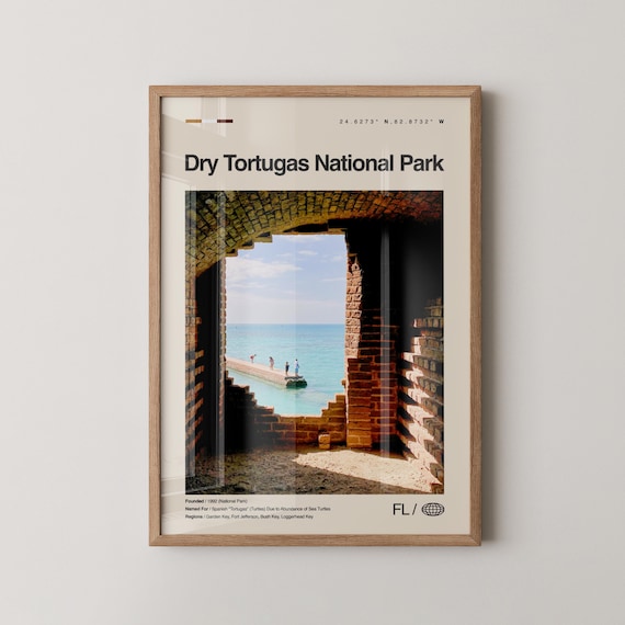 Dry Tortugas National Park Fort Jefferson Brick Arch Travel Poster