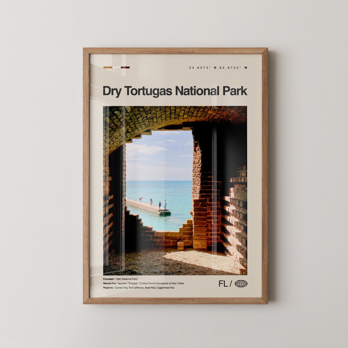Dry Tortugas National Park Fort Jefferson Brick Arch Travel Poster