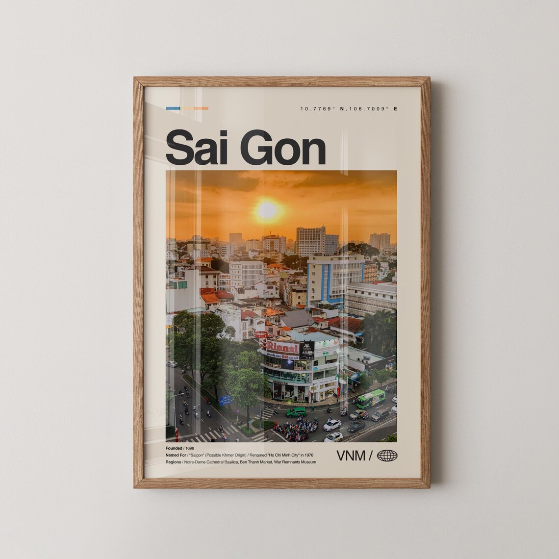 Saigon Notredame Cathedral Travel Poster