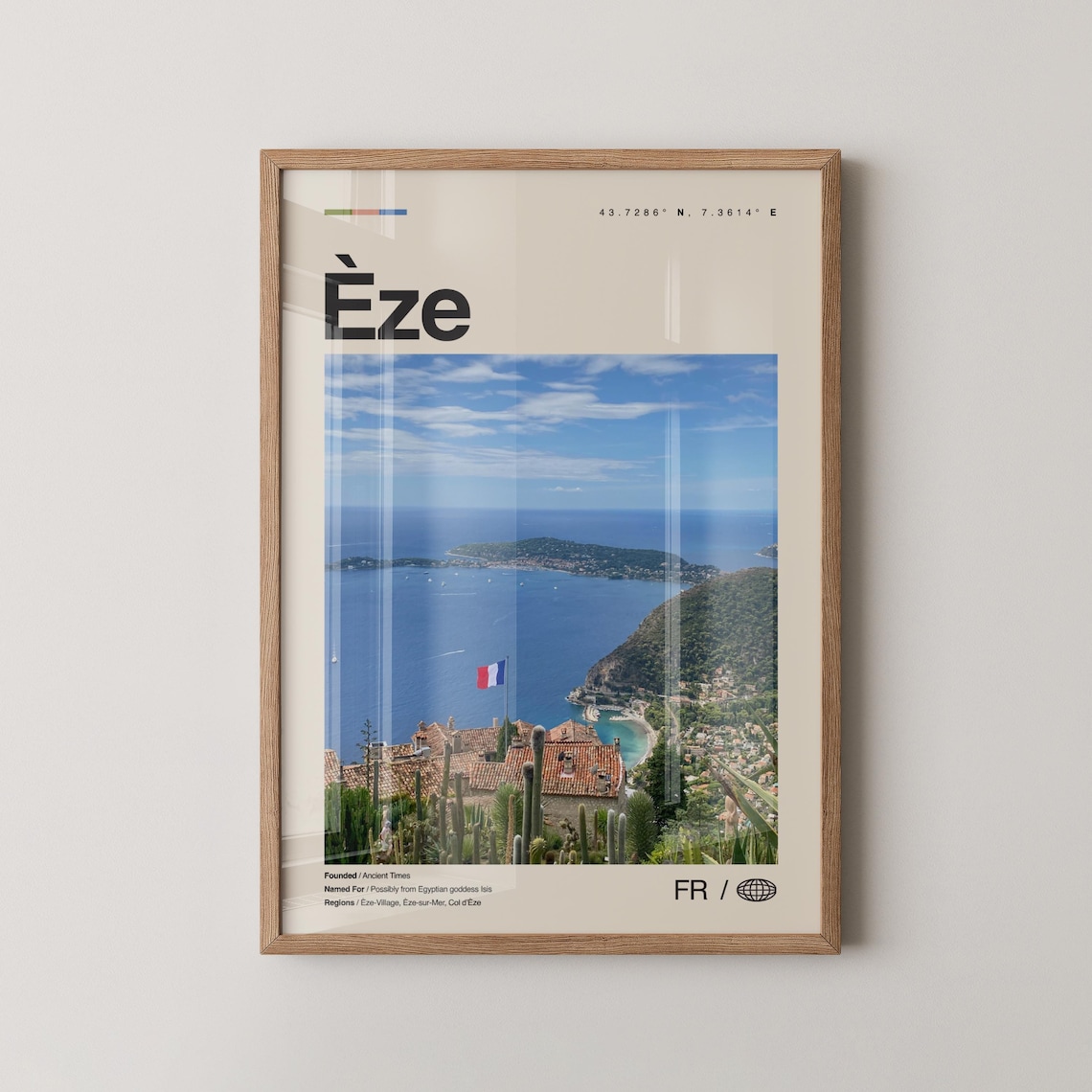 Eze Print Ze Wall Art Poster Photo Dcor Map France