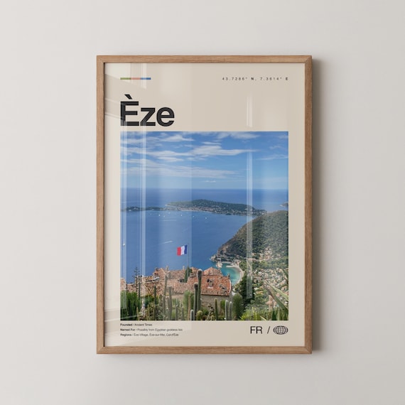 Eze Print Ze Wall Art Poster Photo Dcor Map France