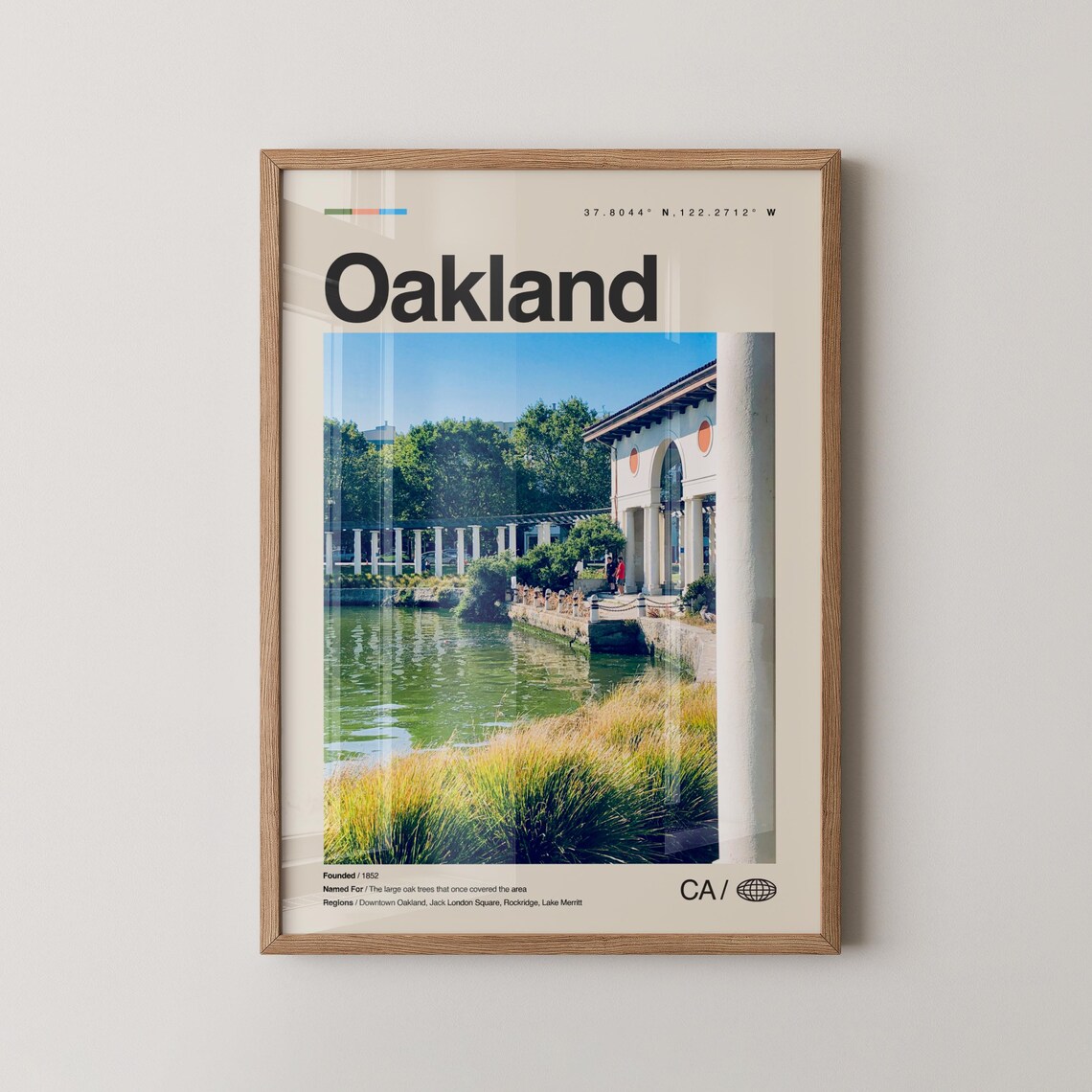 Oakland California Lake Merritt Colonnade Historic Photo Poster