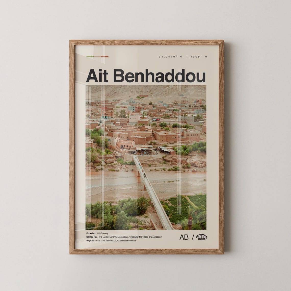 Ait Benhaddou Print Wall Art At Poster Photo Map Morocco