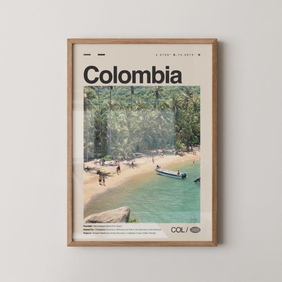 Colombia Print Wall Art Poster Photo Cartagena De Indias Bogot Medelln Cali Cocora Valley