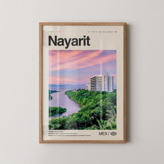 Nayarit Print Mexico Wall Art Poster Photo Islas Marietas Sayulita Playa De Los Muertos San Blas Tepic
