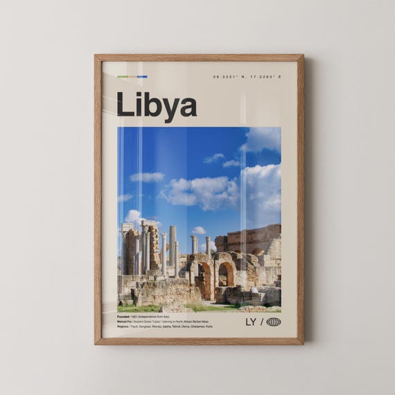 Libya Print Wall Art Poster Photo Decor Country Africa