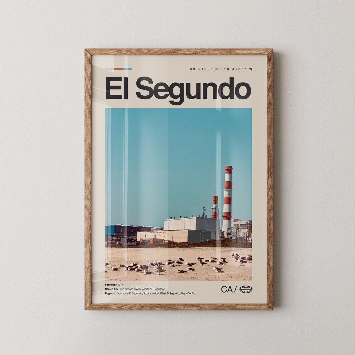 El Segundo Beach Dockweiler State Old Town Art Print