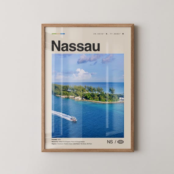 Nassau Print Wall Art Poster Photo Dcor The Bahamas New Providence