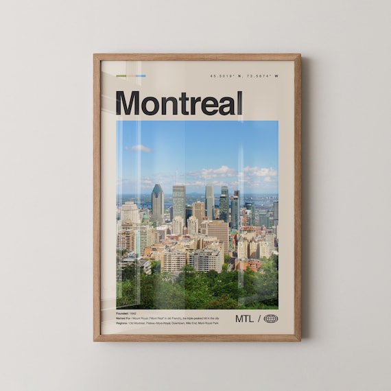 Montreal Downtown Skyline From Mount Royal Photography Poster