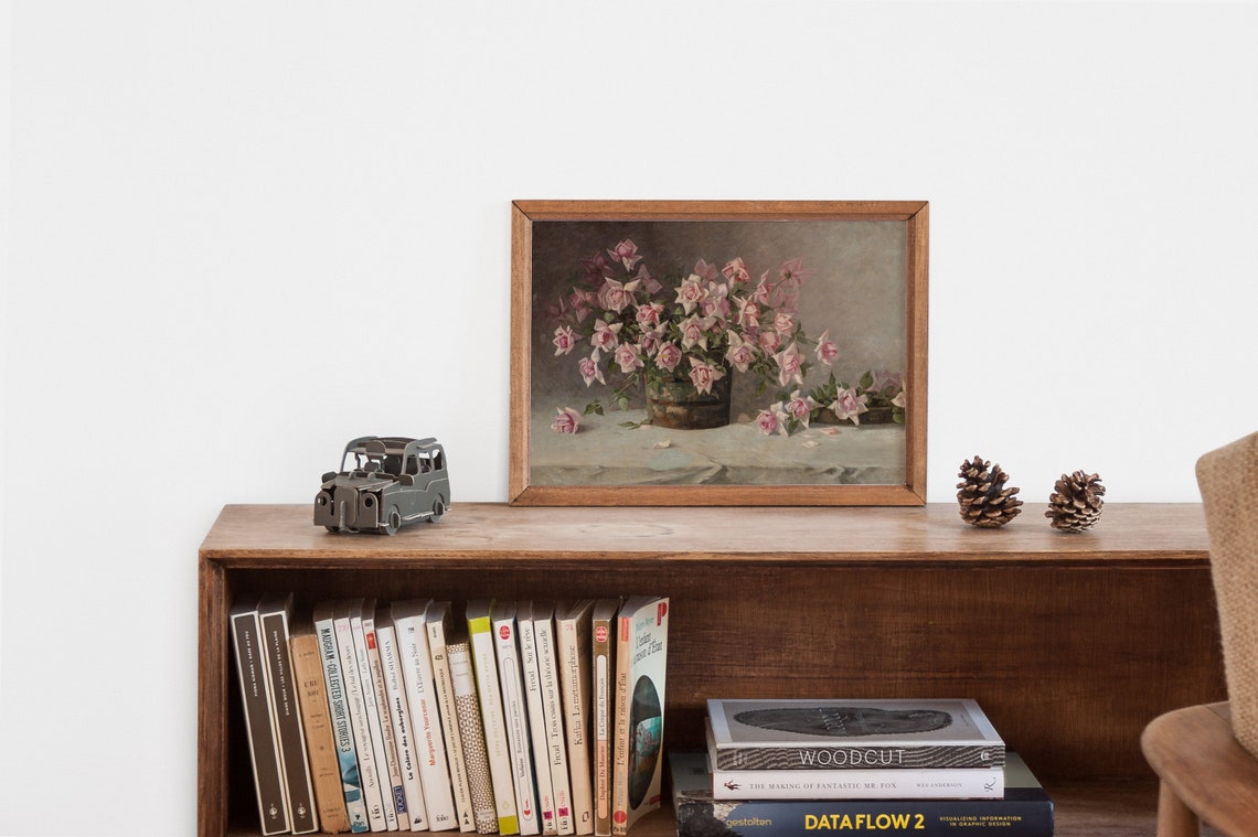 Vintage Rose Painting Vintage Flower Still Life Print Antique Art Floral Painting Vintage Art Flower Art Flowers Painting Rose Print - Image 2