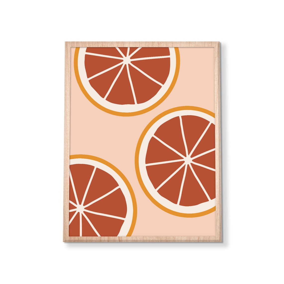 Grapefruit Print Grapefruit Slice Wall Art Kitchen Print Cute Modern Boho Print Fruit Wall Art Kitchen Decor Instant - Image 3