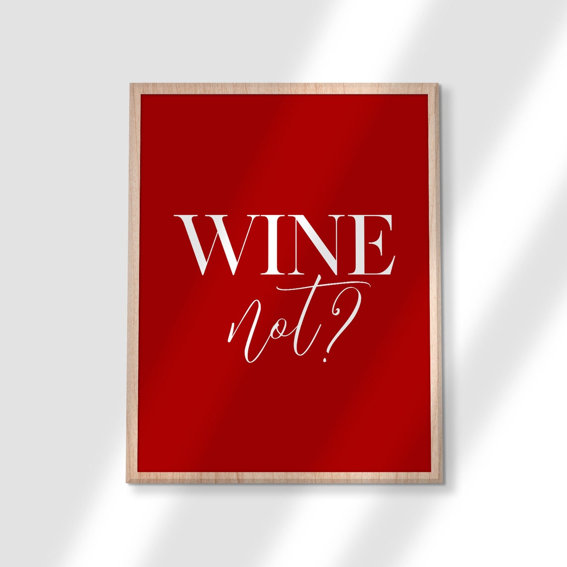 Wine Not Red Funny Kitchen Bar Cocktail Party Art Quote Poster - Image 2