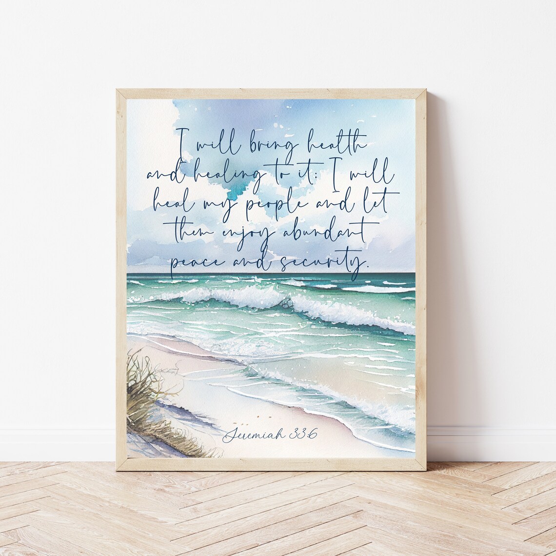 Jeremiah 33:6 Healing Bible Verse Art Print