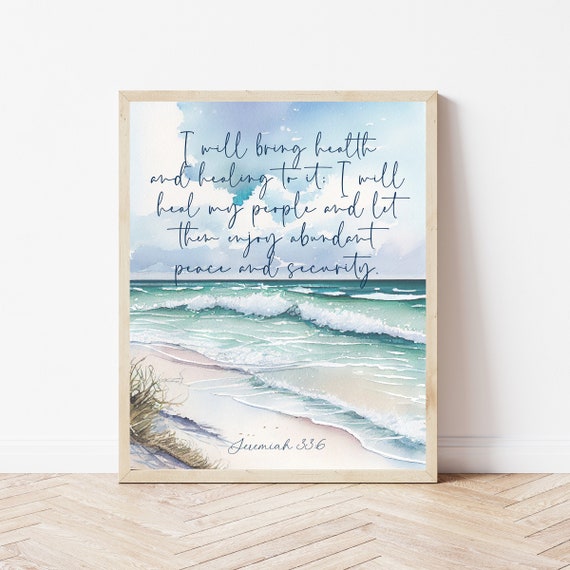 Jeremiah 33:6 Healing Bible Verse Art Print