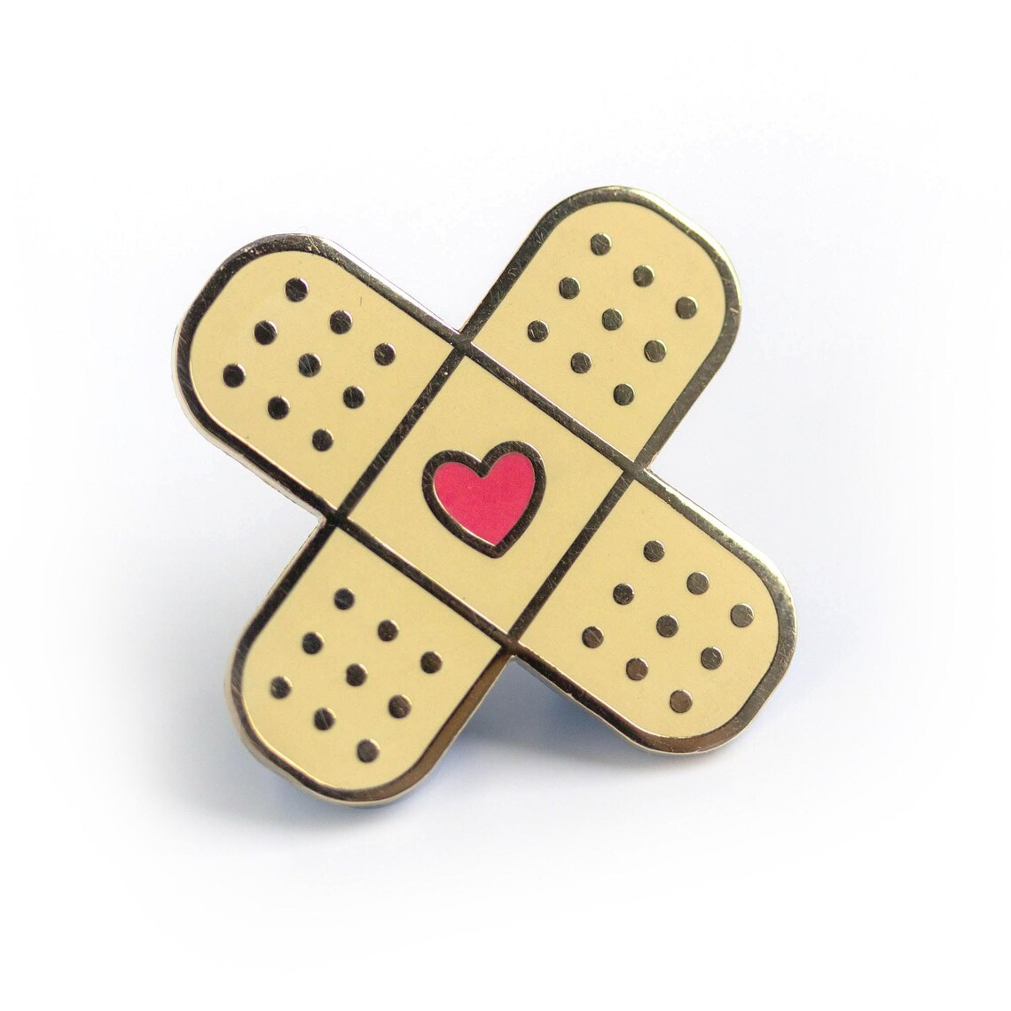 Heart Bandage Cute Lapel Pin, Gift Stocking Stuffer