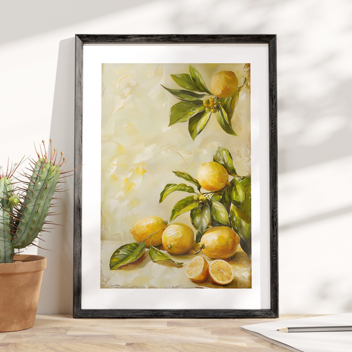 Kitchen Wall Art Lemon Print Boho Kitchen Decor Citrus Wall Art Trendy Kitchen Decor - Image 2