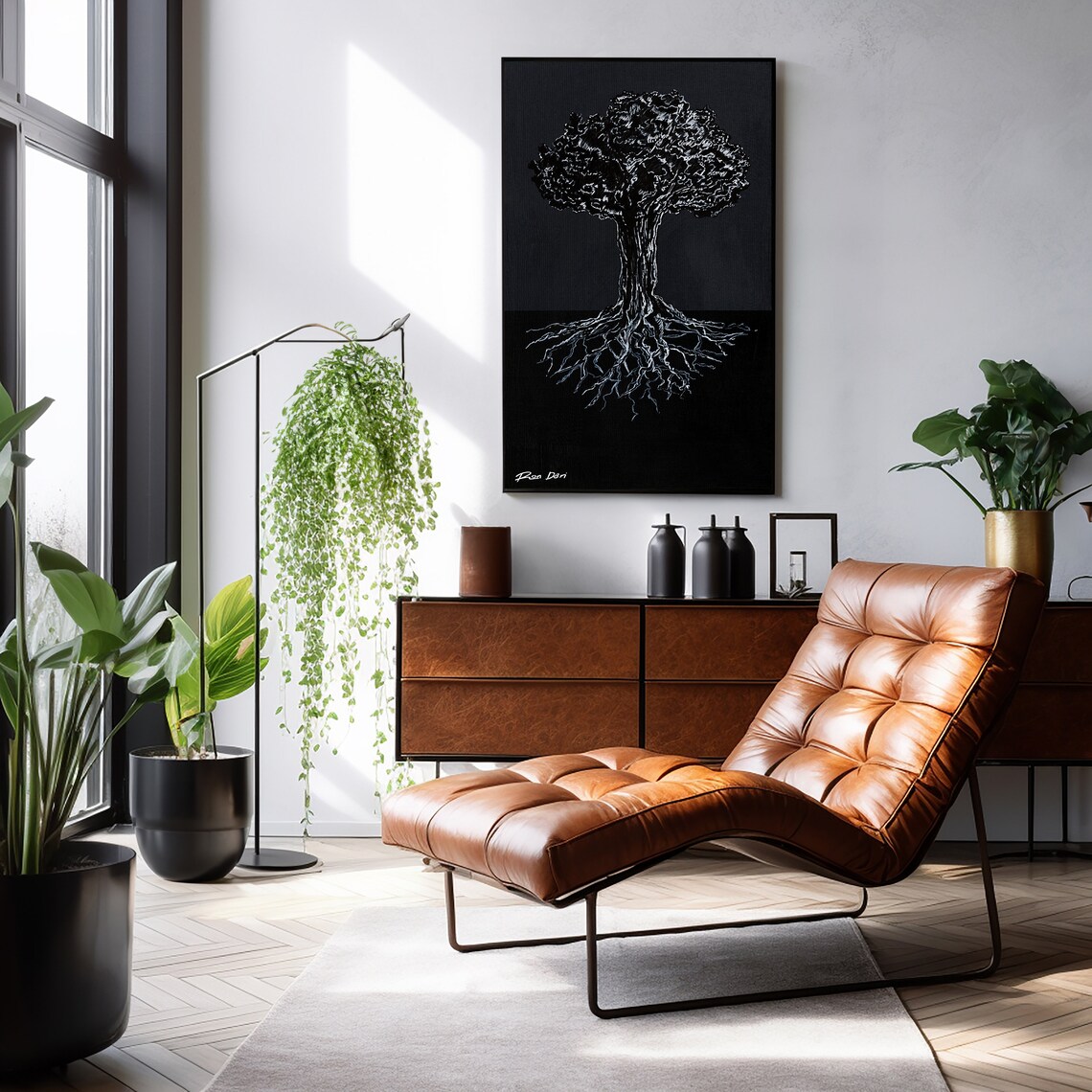 Tree Art Painting Large Wall Art Print Black Art Tree Print Modern Painting Contemporary Art Living Room Wall Decor Abstract - Image 2