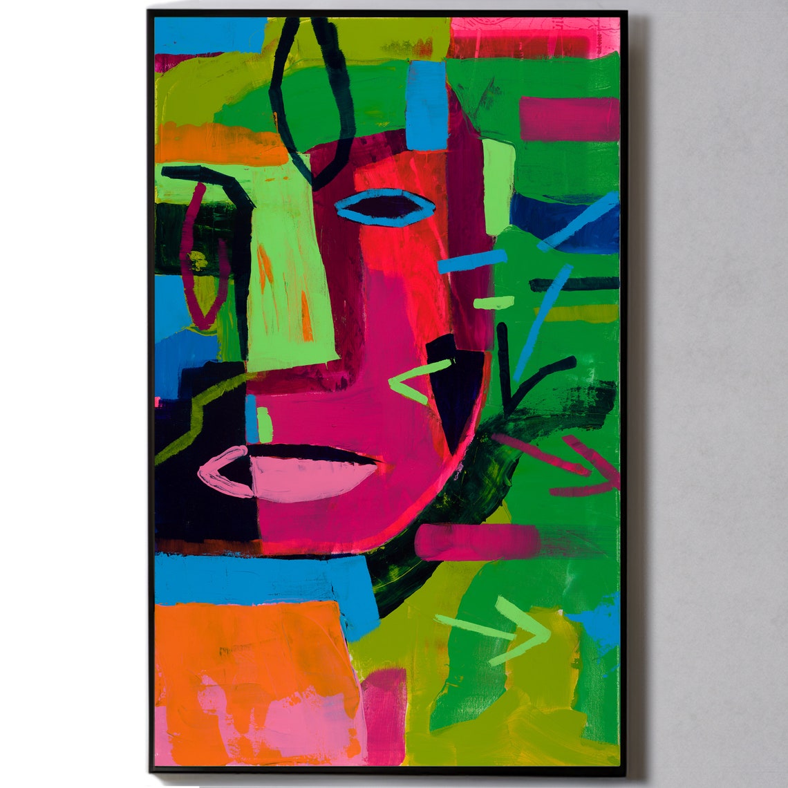 Fauvist Color Block Face Vertical Modern Abstract Portrait Poster - Image 4