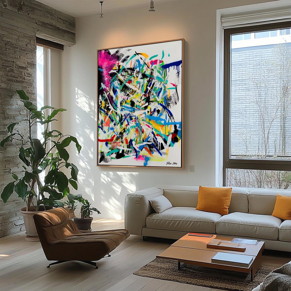 Explosion of Color Abstract Poster Vibrant Multicolor Splash Artwork - Image 5