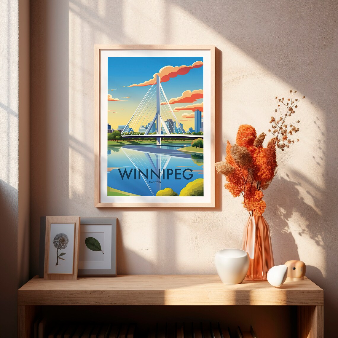 Winnipeg Travel Poster, Canada Hiking Art Print