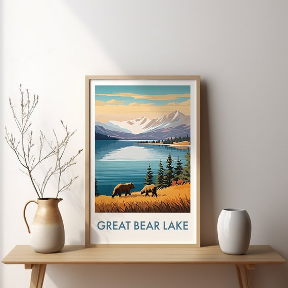 Great Bear Lake Poster Poster Print Art Wall Art Instant Home Decor Gift For Her Gift For Him