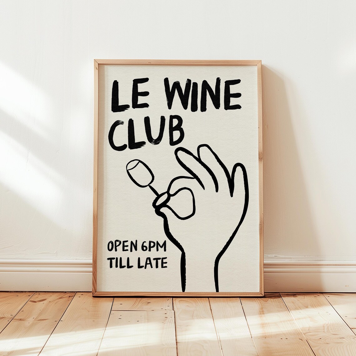 Wine Illustration, Minimalist Kitchen Art Print - Image 3