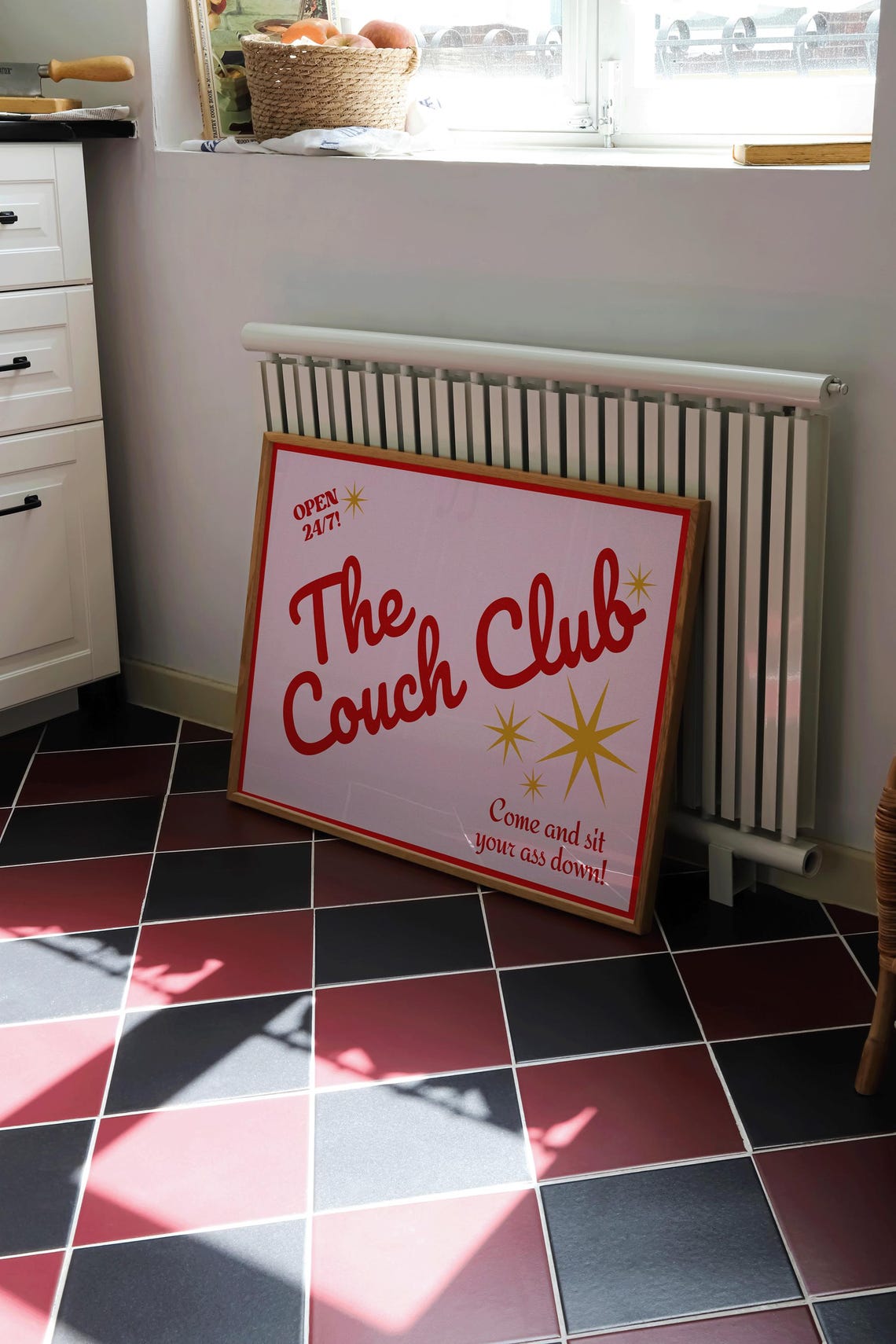 Couch Club Retro Bedroom Art Print - Image 3