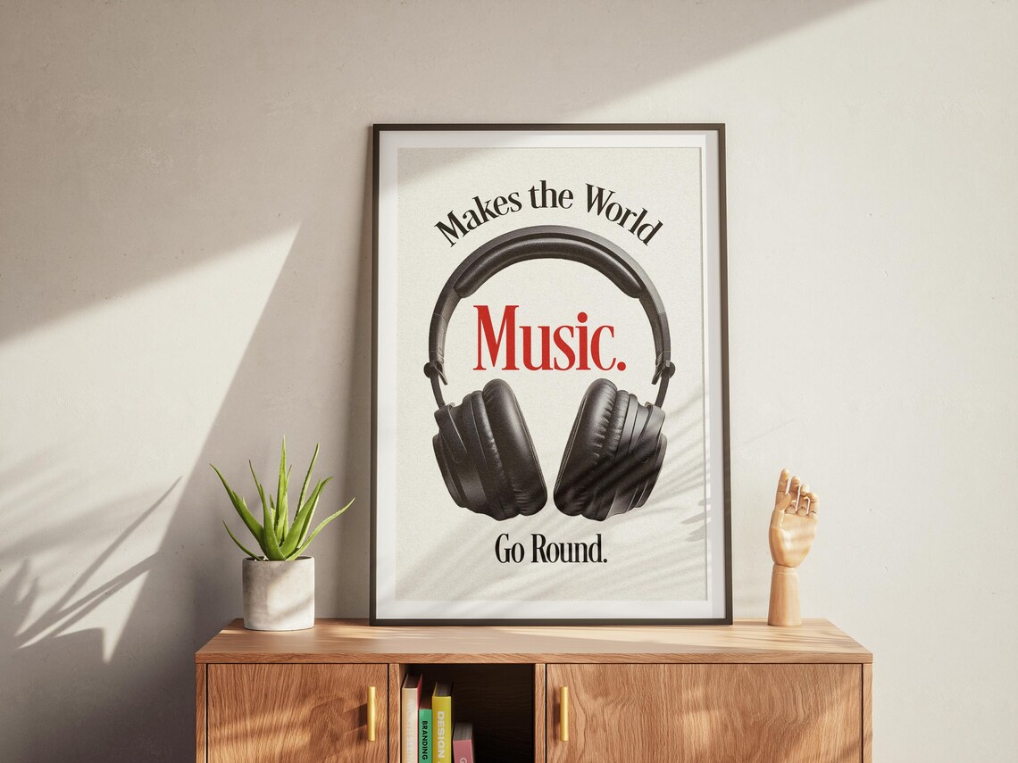 Music Makes The World Go Round, Vintage Poster - Image 5