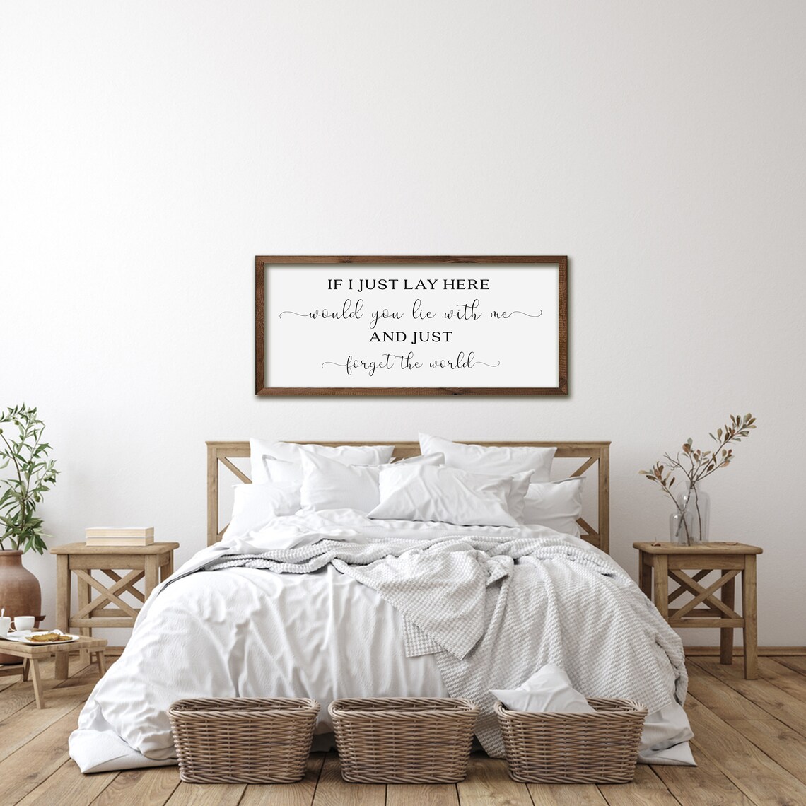 If I Lay Here Bedroom Quote, Above Bed Wall Art Print - Image 3