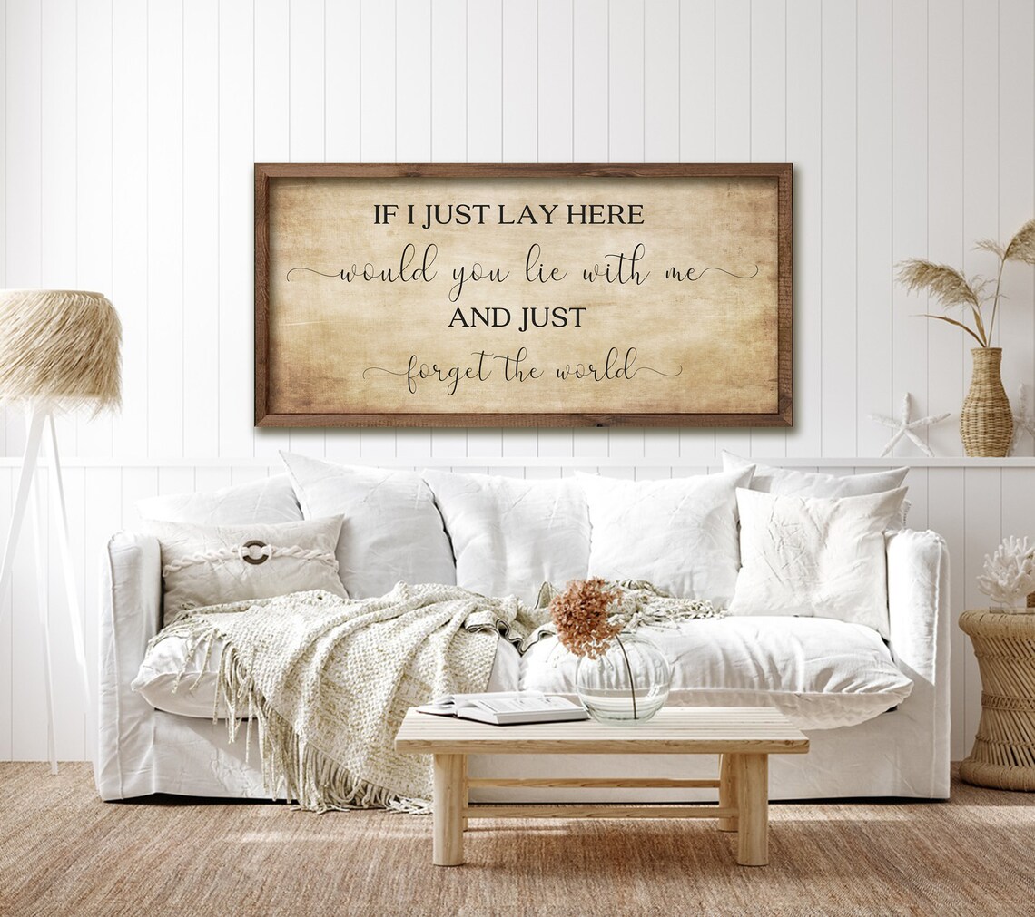 If I Lay Here Bedroom Sign, Above-Bed Wall Art Print - Image 5