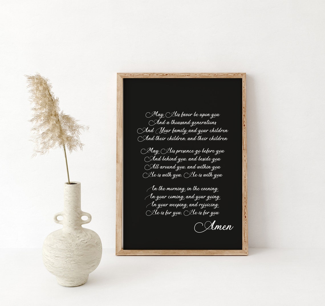 The Blessing Song Lyrics Kari Jobe Scripture Wall Art Wood Signs Christian Wall Decor May His Favor Be Upon You Scripture Signs - Image 3