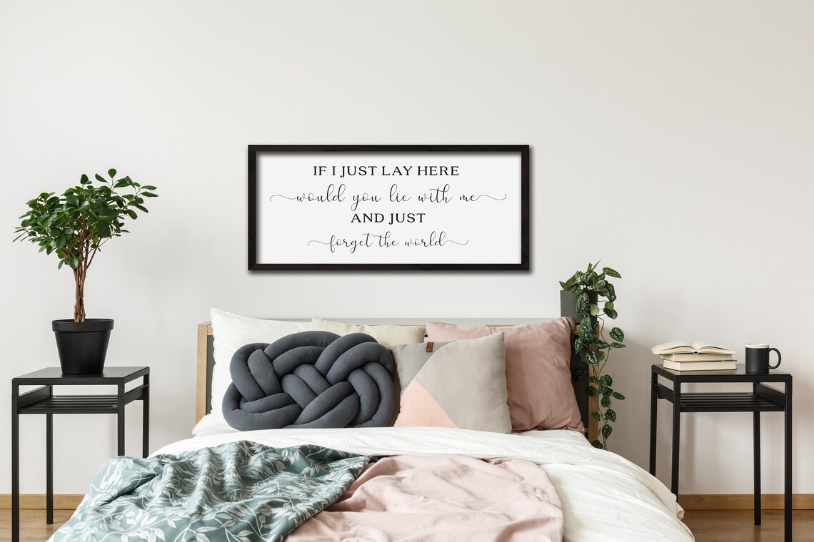 If I Lay Here Bedroom Quote, Above Bed Wall Art Print - Image 5