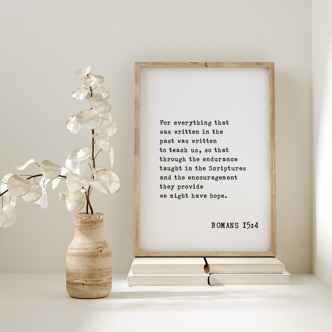 Romans 154 Wall Art Inspirational Scripture Decor Encouragement For Hopeful Living Modern Christian Home Decor - Image 3