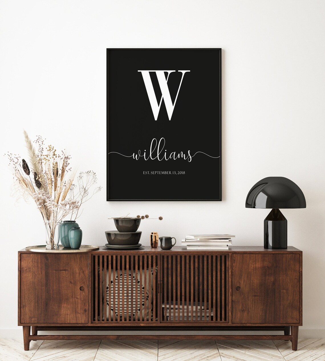 Personalized Printed Wood Family Name Sign With Established Date Last Name Sign Wood Family Sign Farmhouse Monogram Sign - Image 2