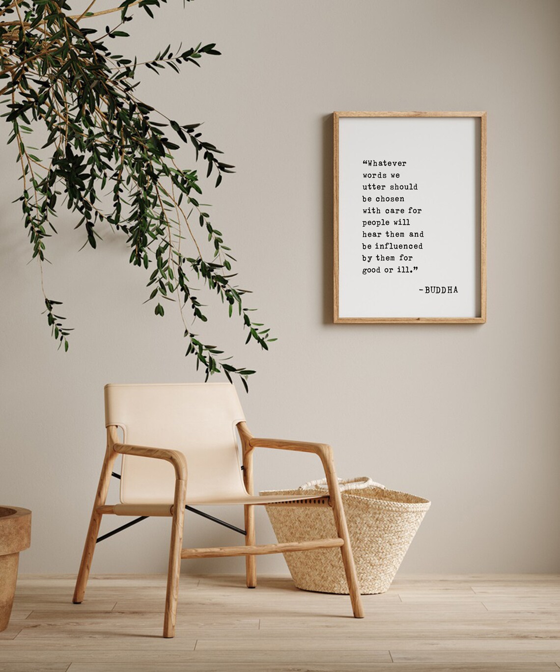 Buddha Chosen Words Quote Choose Words with Care Mindful Poster - Image 3