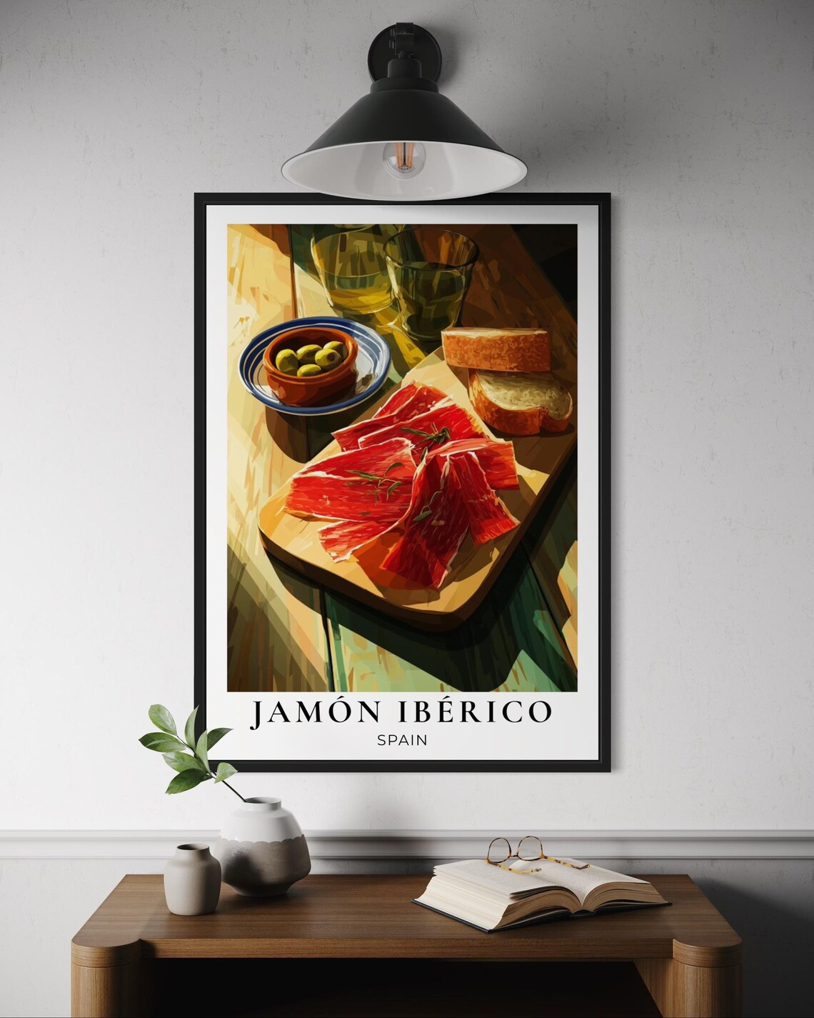 Jamn Ibrico Spanish Food Poster, Kitchen Decor