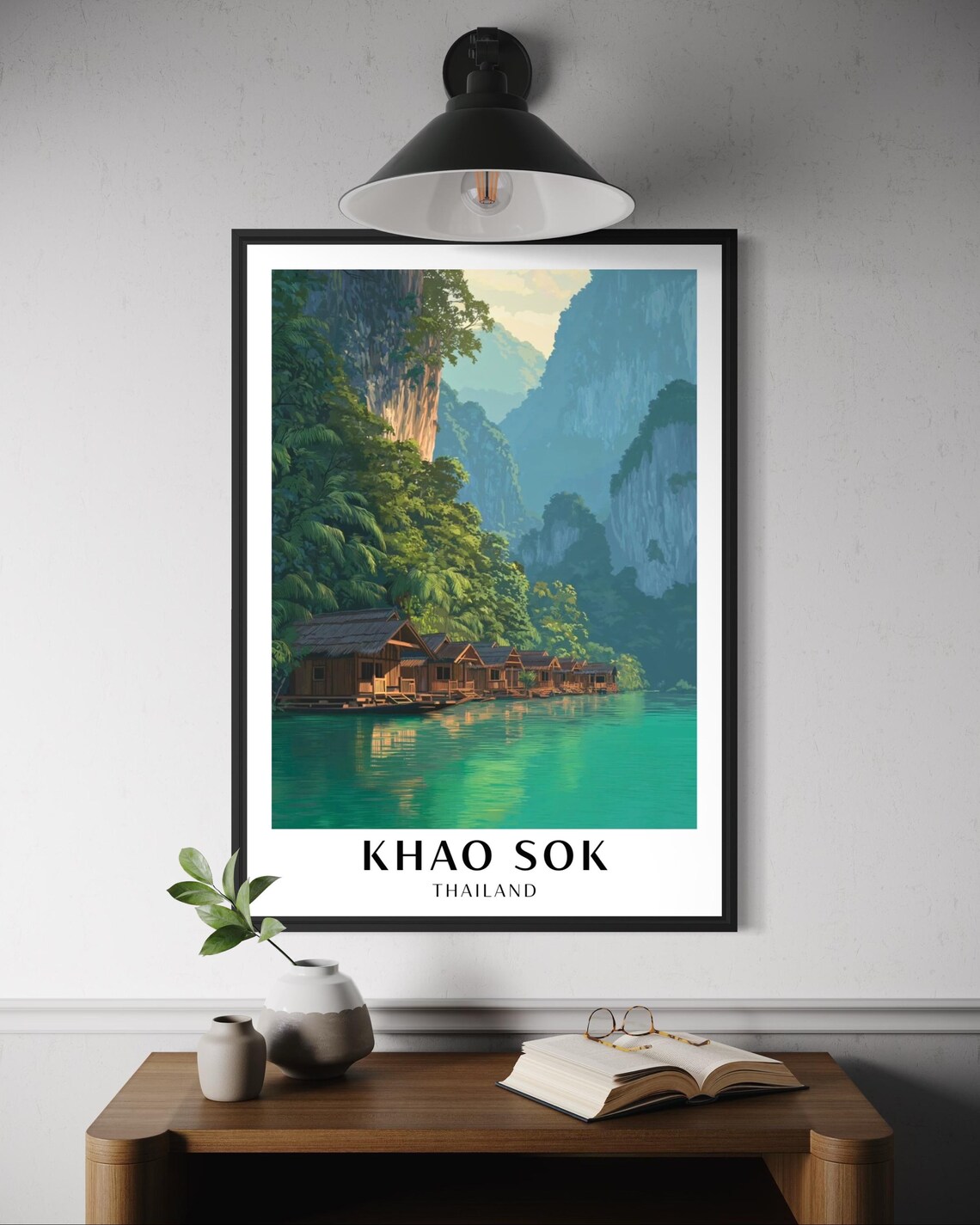 Khao Sok Lake Poster, Thailand National Park Travel