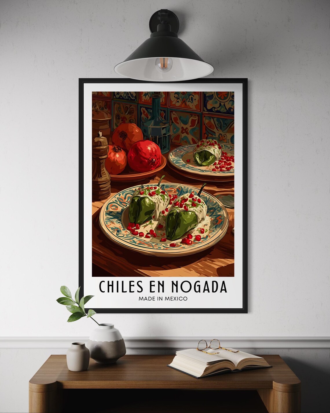 Chiles En Nogada - Traditional Mexican Food Poster