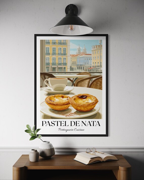 Pastel De Nata Poster, Portuguese Bakery Travel Art Print