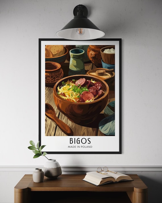 Bigos Polish Hunter Stew Bowl Made In Poland Food Art Poster