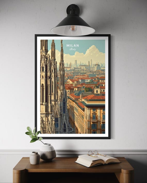 Milan Cathedral, Italy Travel Poster