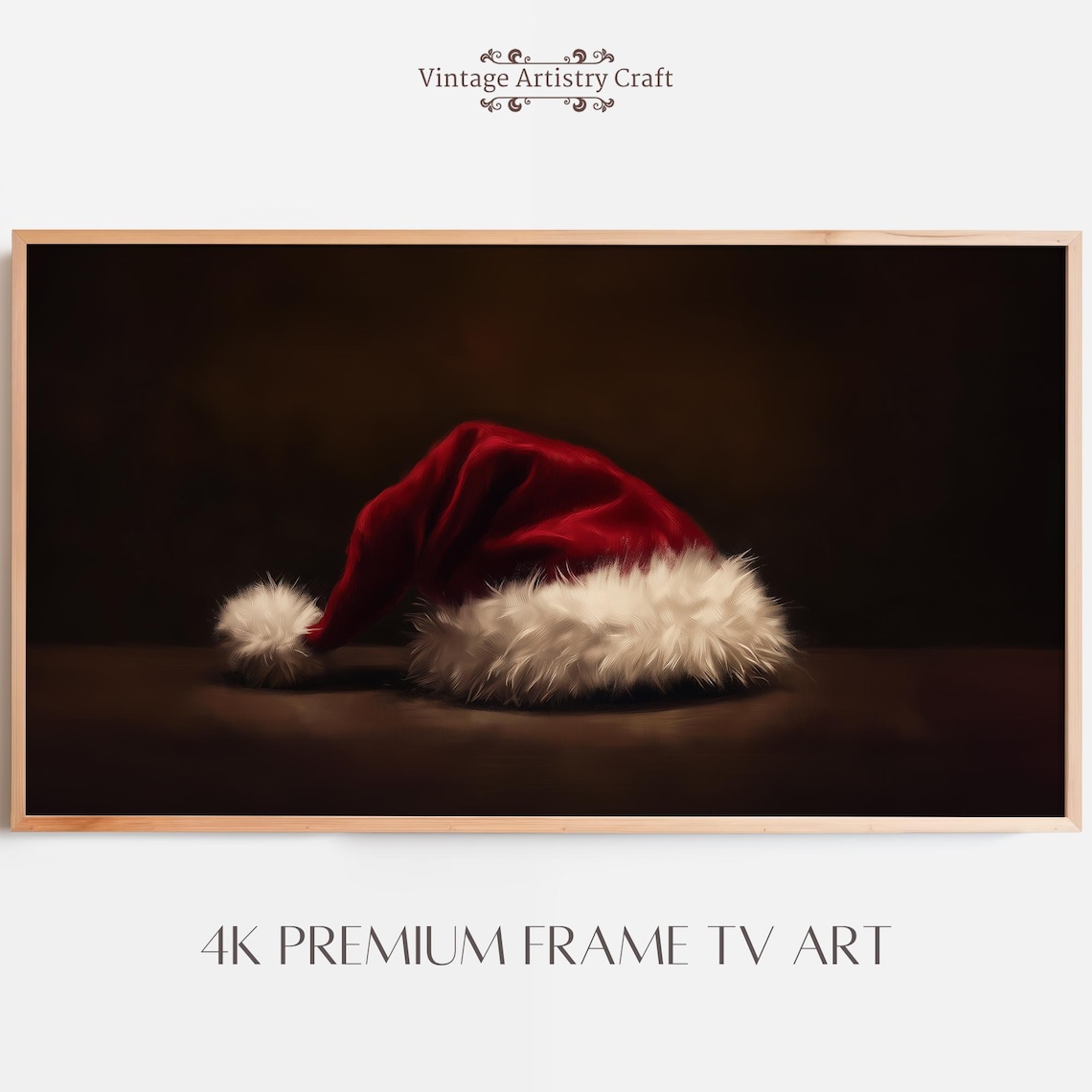 Vintage Claus Art Print, Moody Farmhouse Christmas